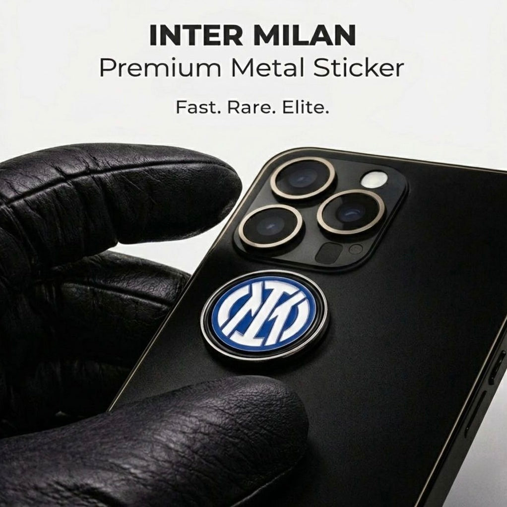 #1 Intermilan Premium Metal Sticker for Phone & Laptop