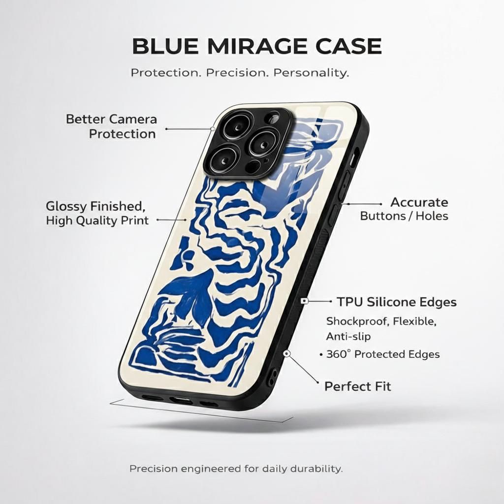 Blue Mirage Aesthetic Phone Case for iPhone & Android