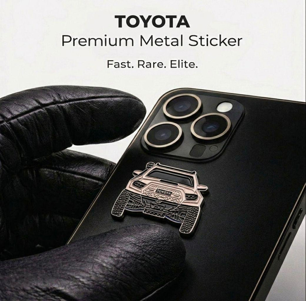 #27 Toyota Premium Metal Sticker for Phone & Laptop