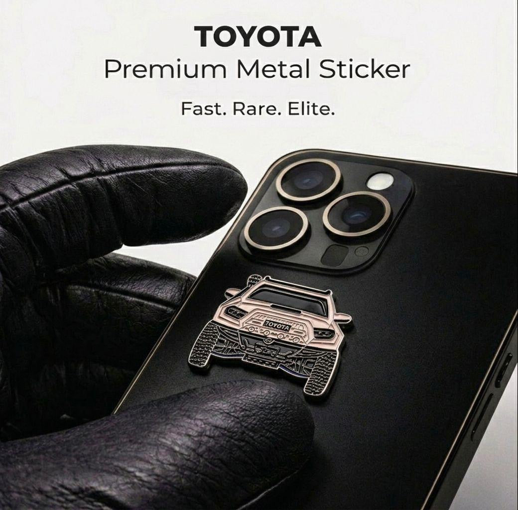 #27 Toyota Premium Metal Sticker for Phone & Laptop