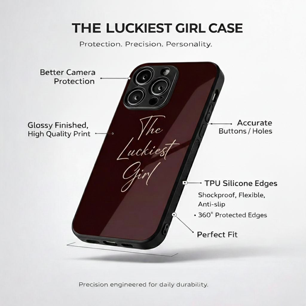 The Luckiest Girl Aesthetic Phone Case for iPhone & Android