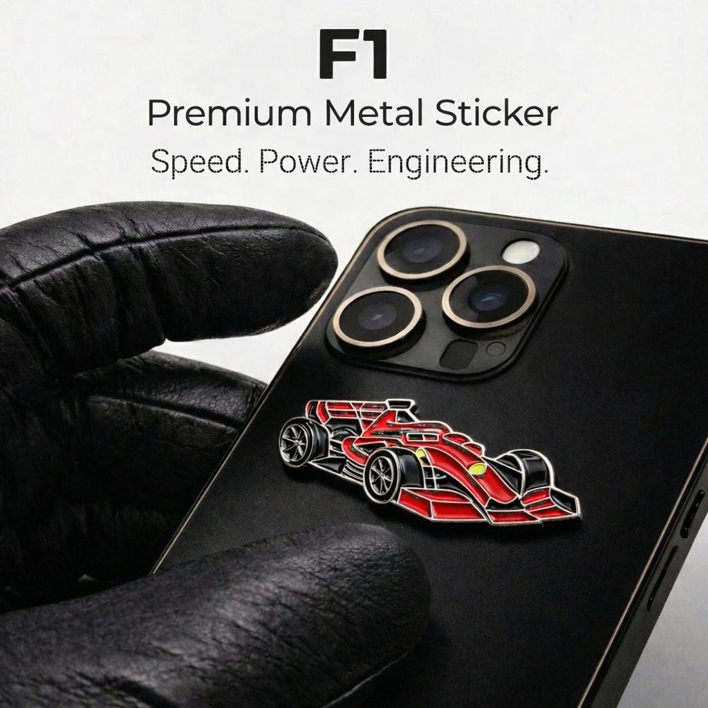 #3 F1 car Premium Metal Sticker for Phone & Laptop