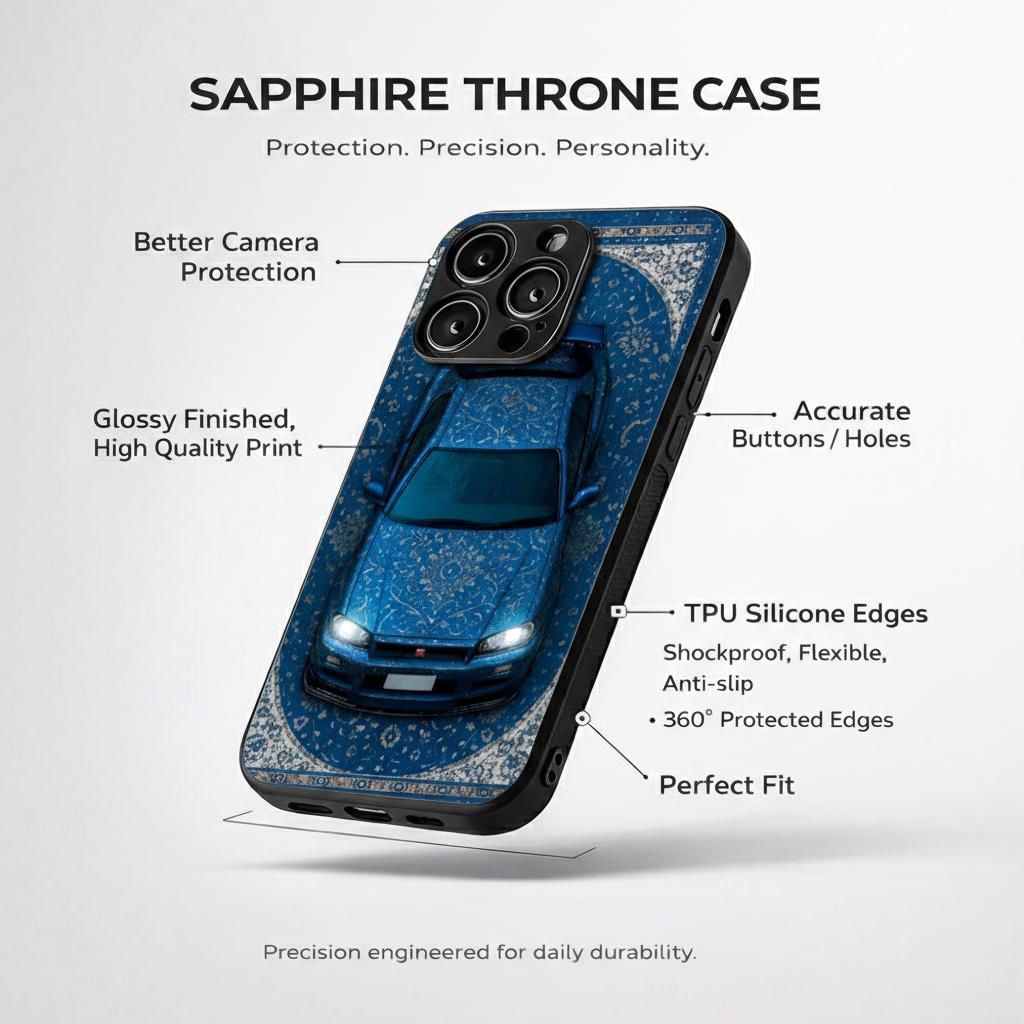 Sapphire Throne Aesthetic Phone Case for iPhone & Android