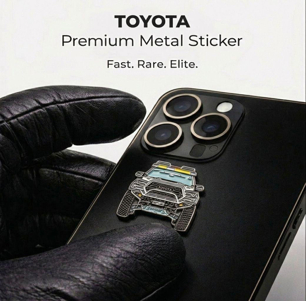 #26 Toyota Premium Metal Sticker for Phone & Laptop
