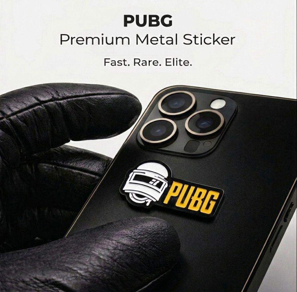 #17 PUBG Premium Metal Sticker for Phone & Laptop