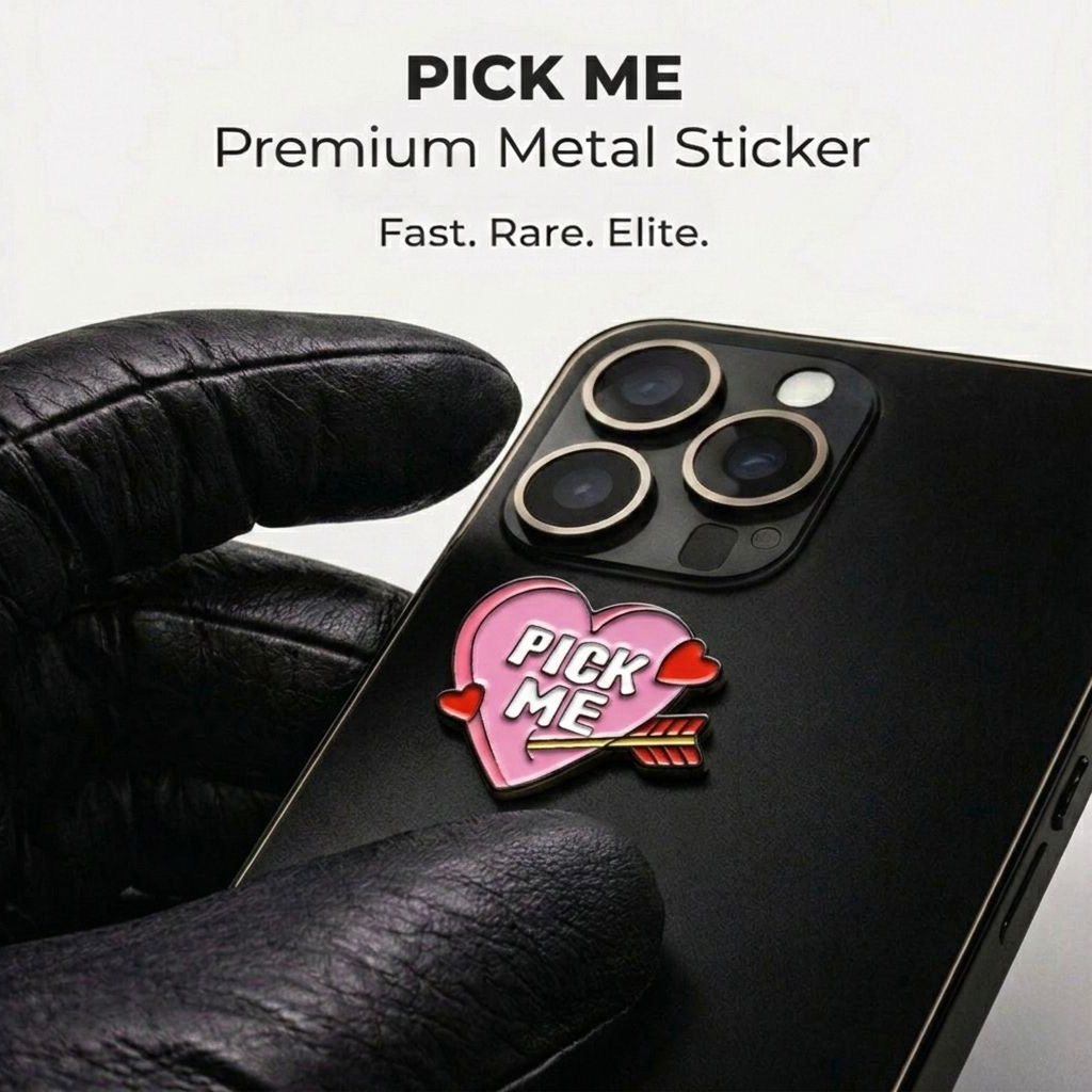 #14 Pick Me Premium Metal Sticker for Phone & Laptop