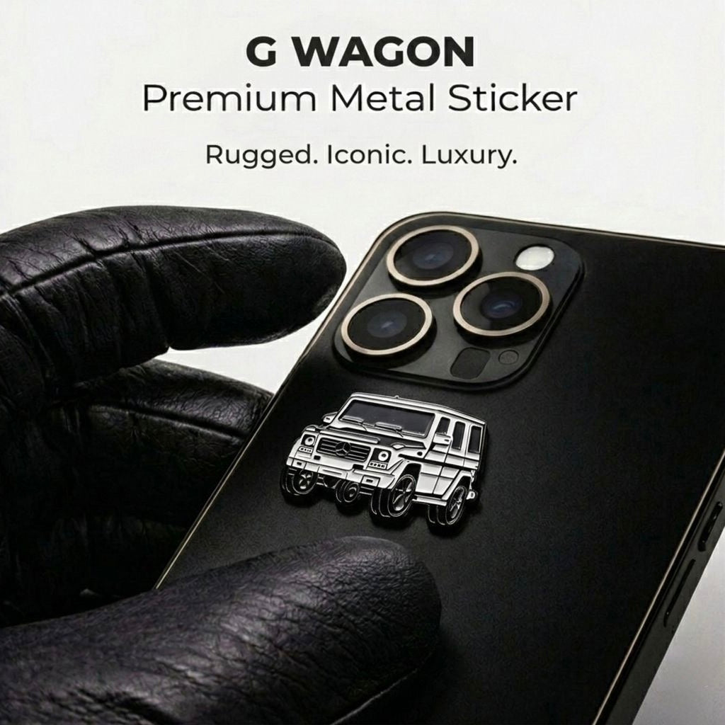 #5 G wagon Premium Metal Sticker for Phone & Laptop