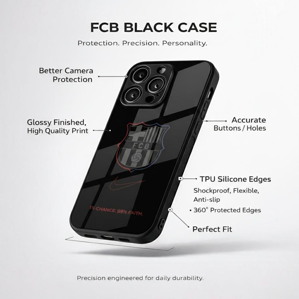 FCB black Aesthetic Phone Case for iPhone & Android
