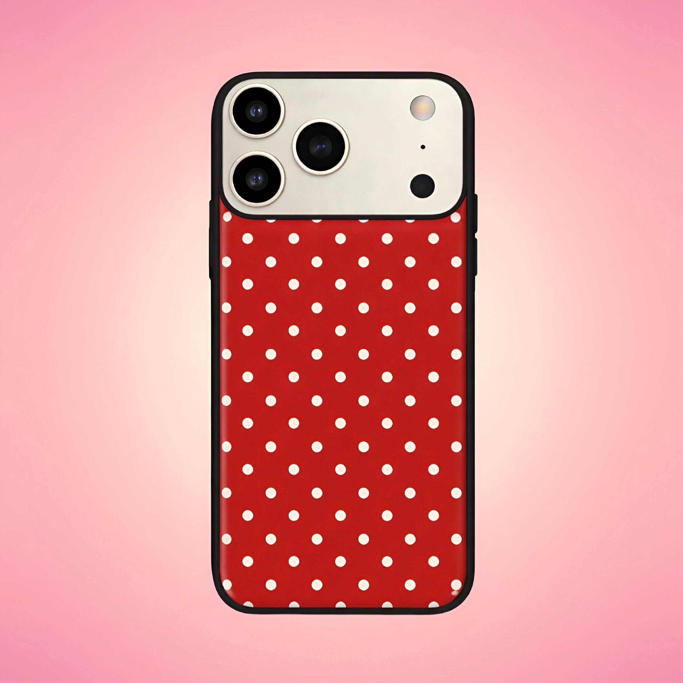 Red polka dot Aesthetic Phone Case for iPhone & Android