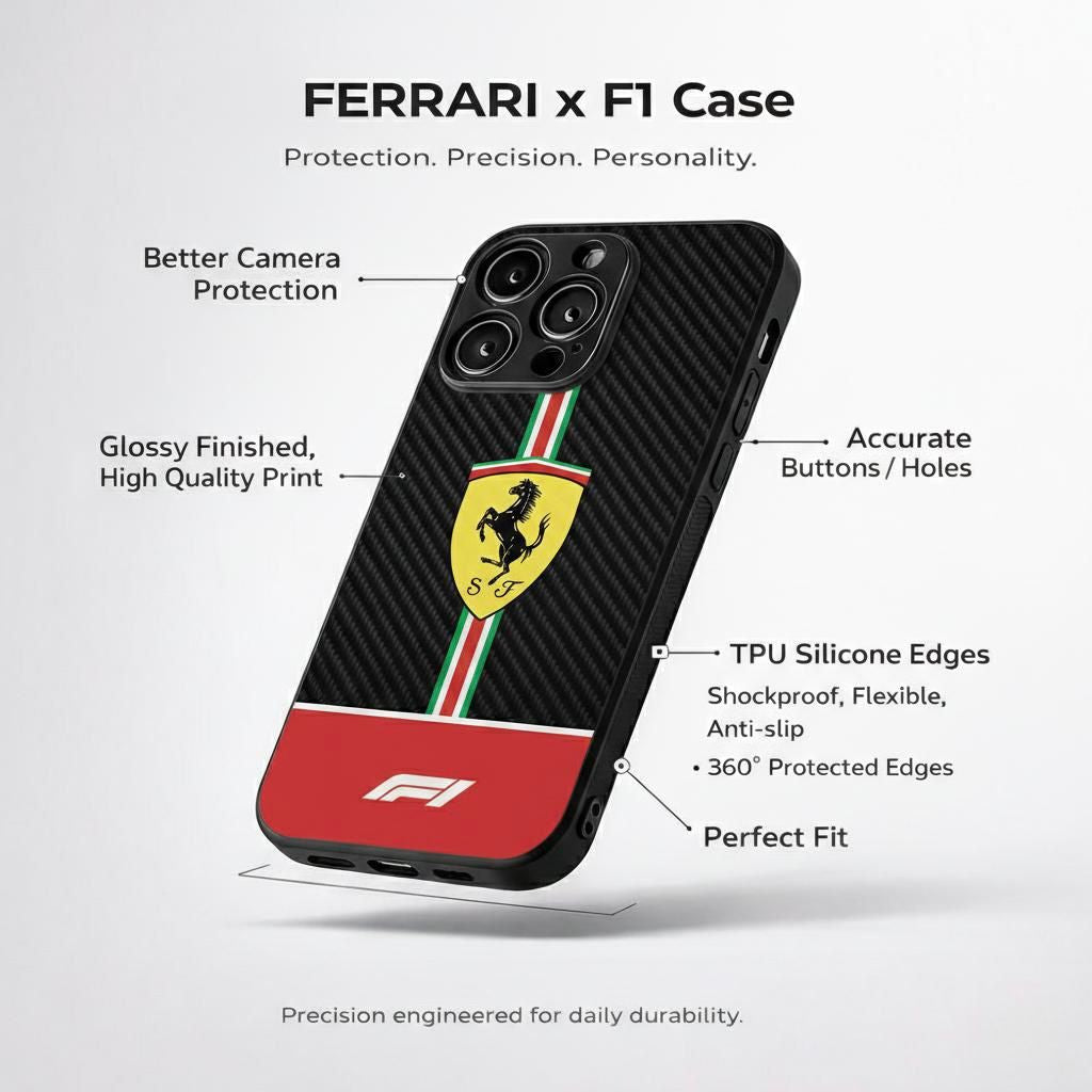 Ferrari x F1 Aesthetic Phone Case for iPhone & Android