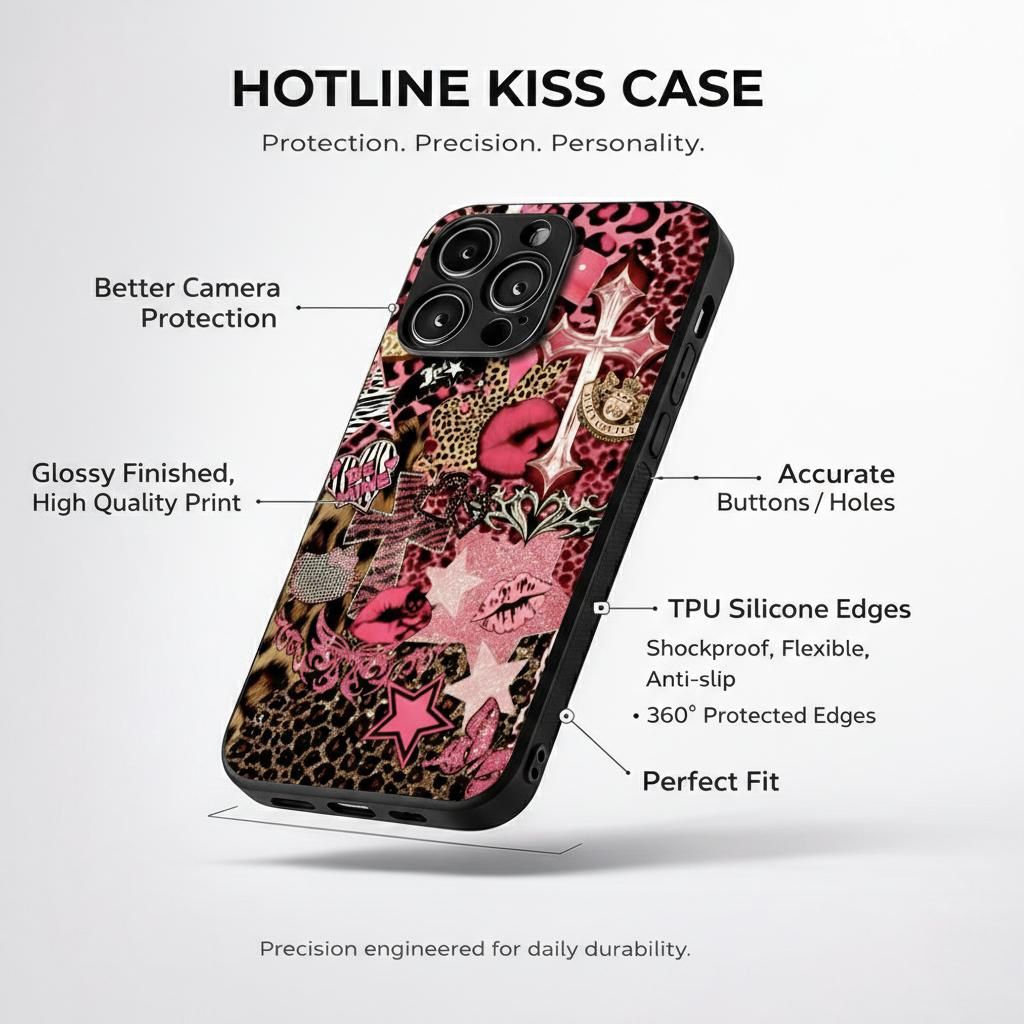 Hotline Kiss Aesthetic Phone Case for iPhone & Android