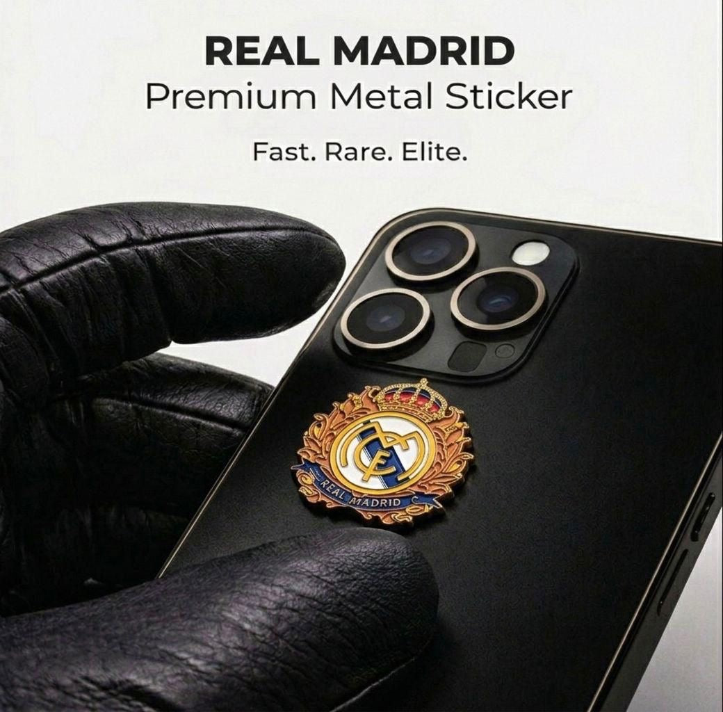 #19 Real Madrid Premium Metal Sticker for Phone & Laptop