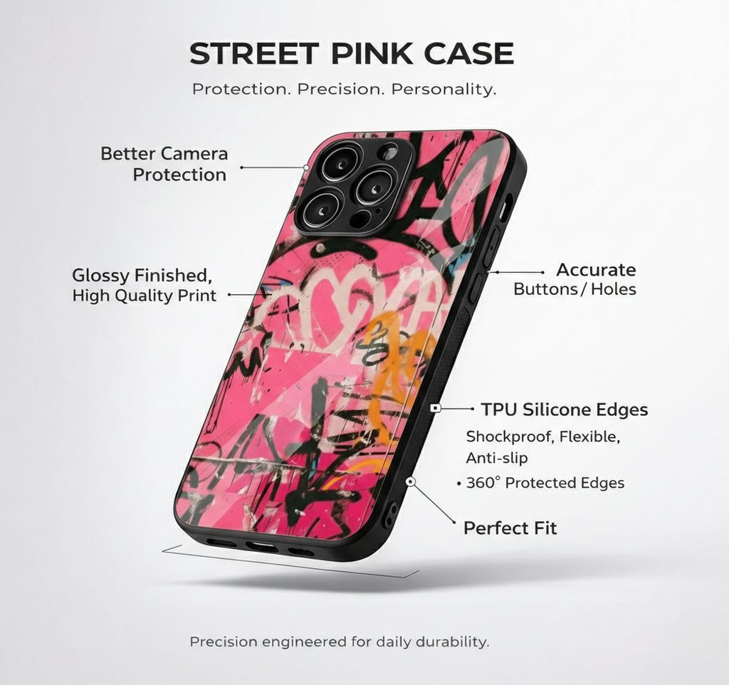 Street pink Aesthetic Phone Case for iPhone & Android