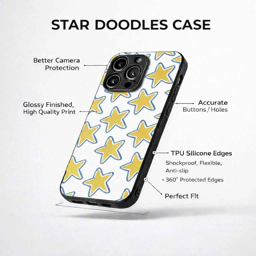 Star Doodles Aesthetic Phone Case for iPhone & Android